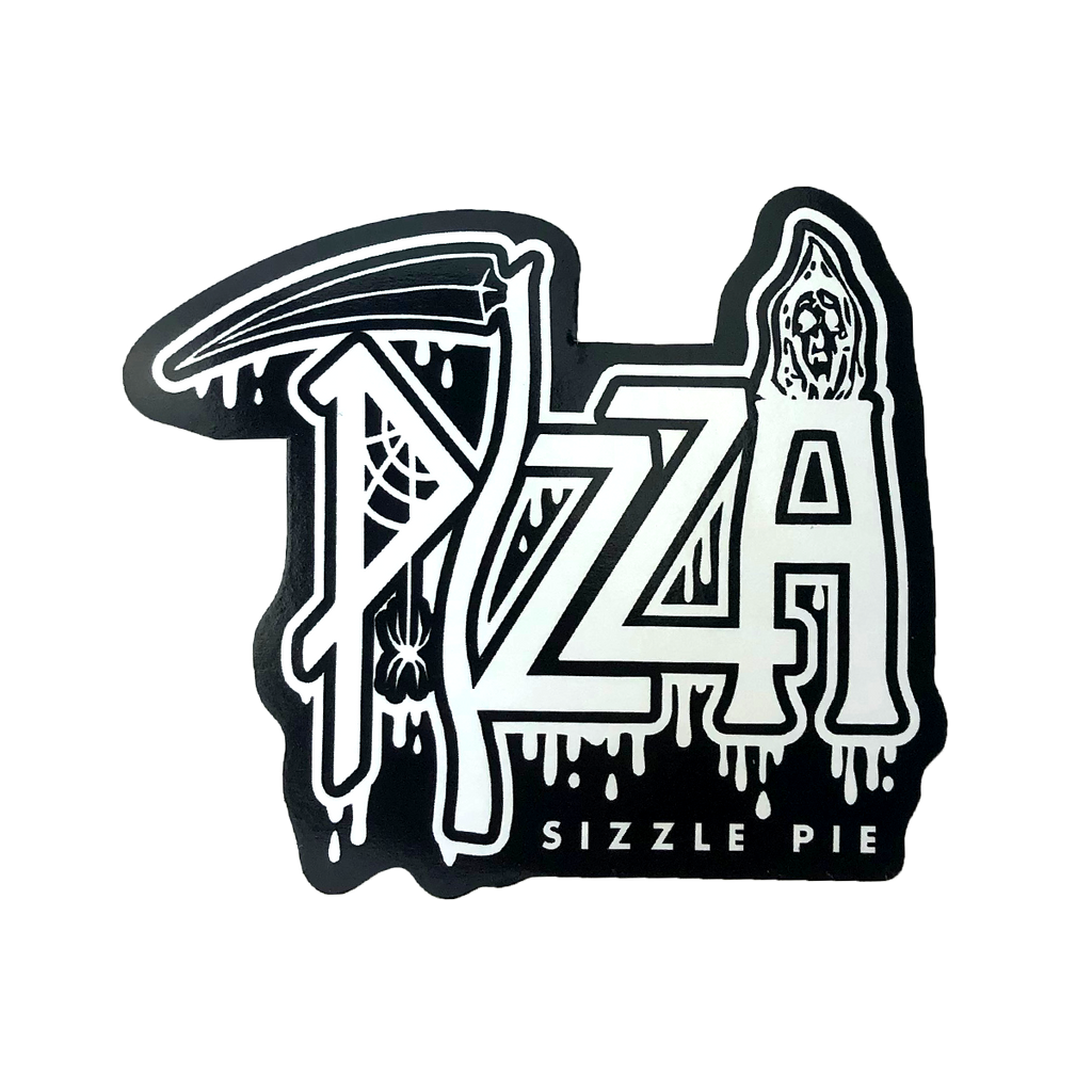 Pizza Death Die Cut Sticker Pizza Party Hq