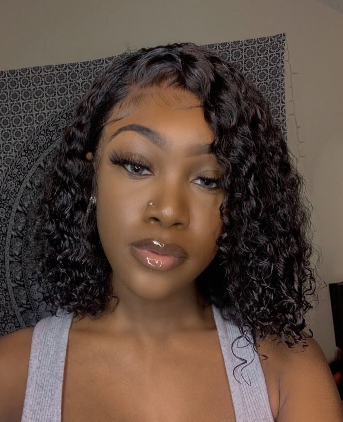 Exotic Curly Kelly Bob Invisible HD Lace Front Wig | Wig Dealer