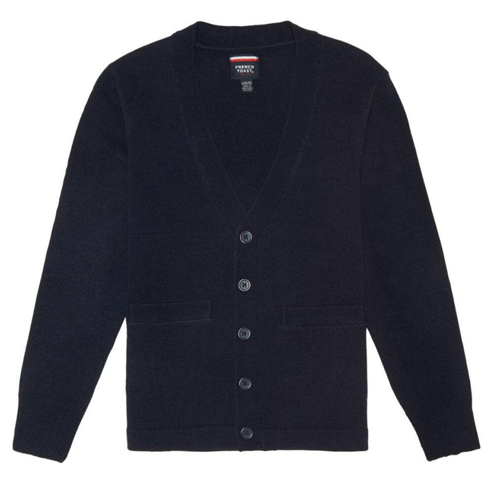 V-Neck Cardigan - Boys - Navy – Kids For Less