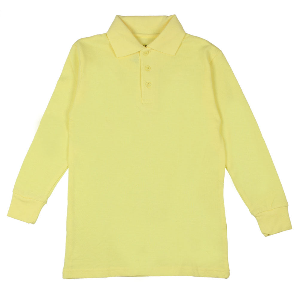 Long Sleeve Pique Polo Shirt - Boys 