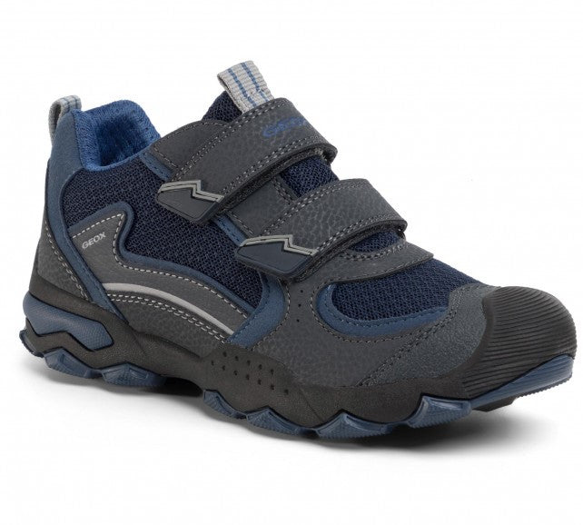 Geox Boy's J B Navy/Grey - Casual Shoes — Soulier Shoes