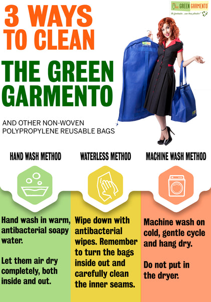 3 ways to clean your green garmento bags