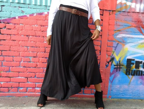 women's plus size maxi skirts