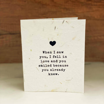 You Smiled Greeting Seed Paper Cards