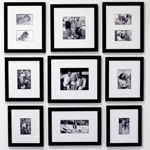 black & white picture frames