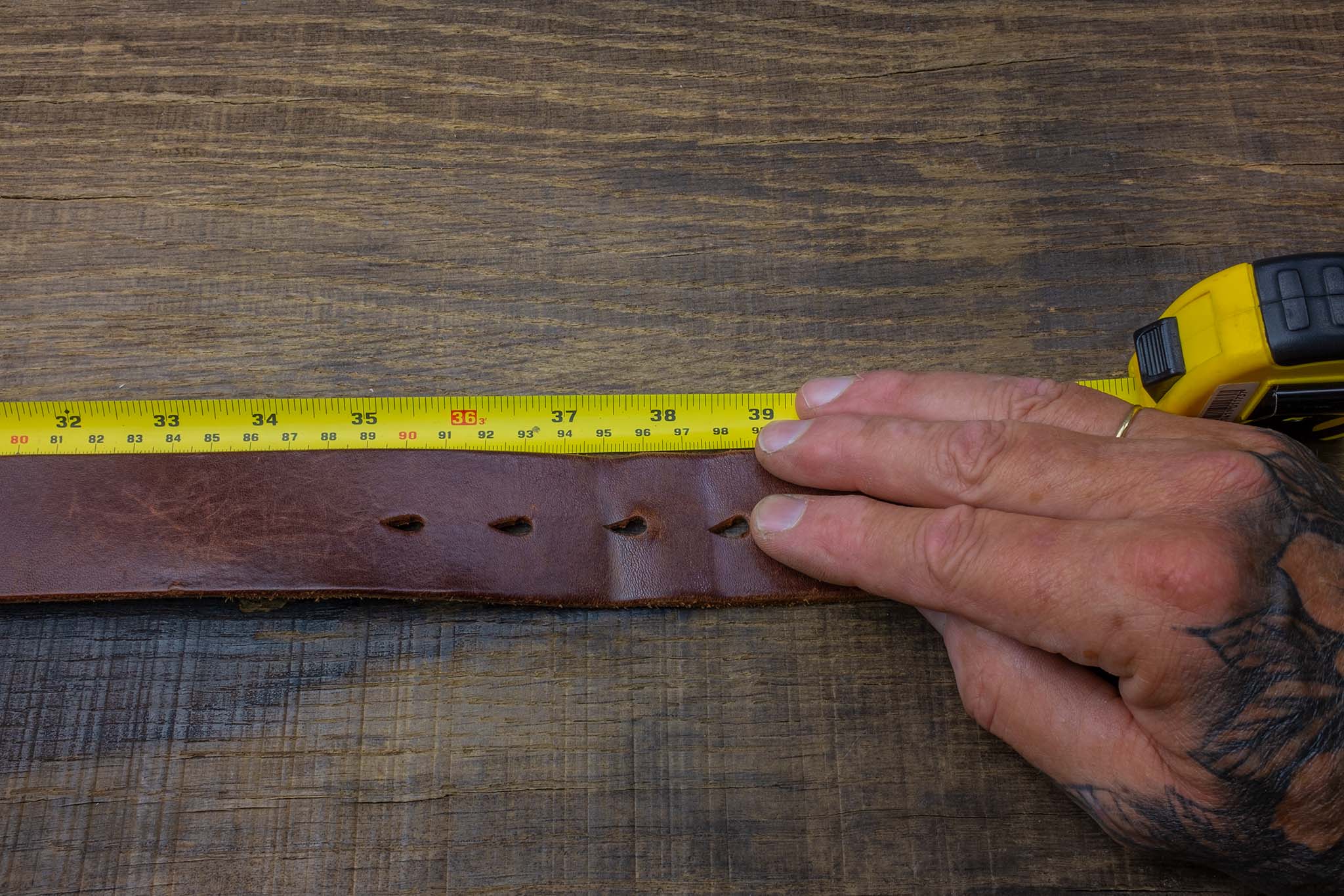 How to measure a belt | the right length is the hole you use most