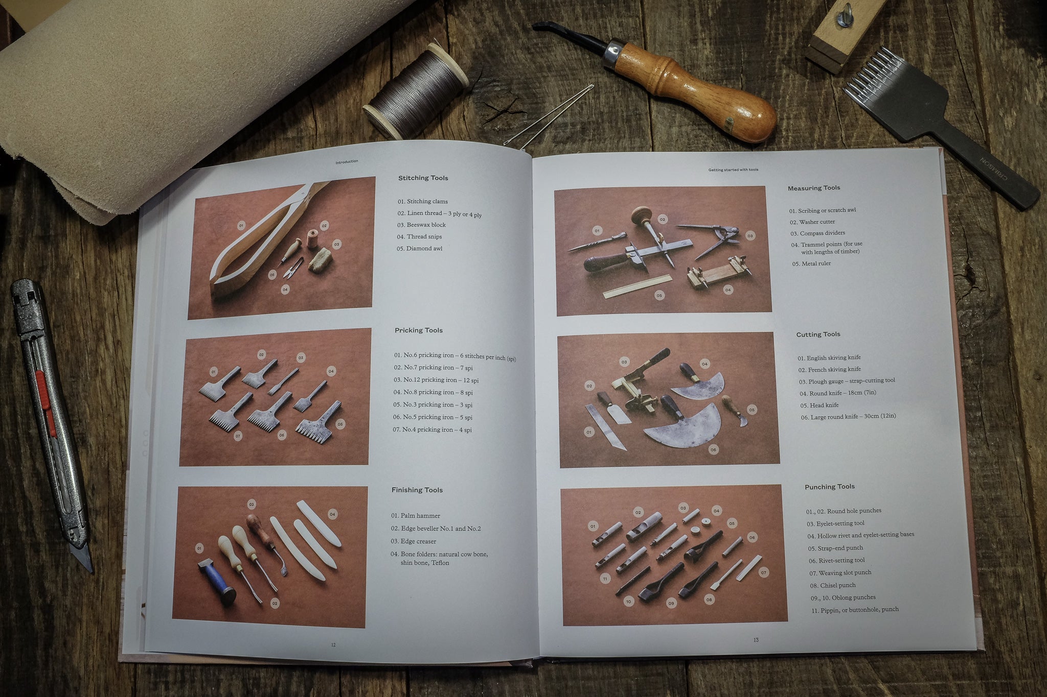 A great overview of all kinds of leather craft tools