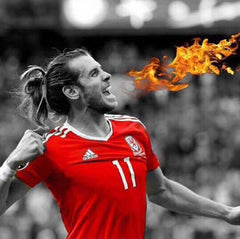 Gareth Bale breathing fire