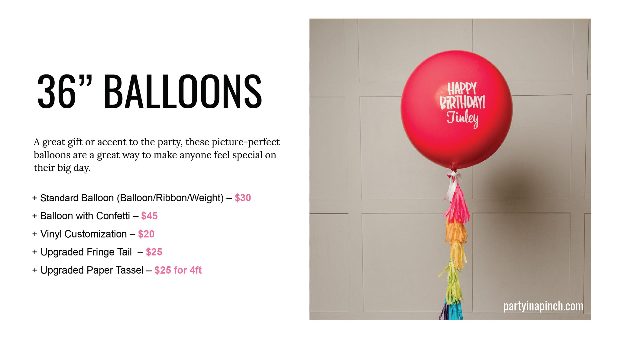 36 inch balloons