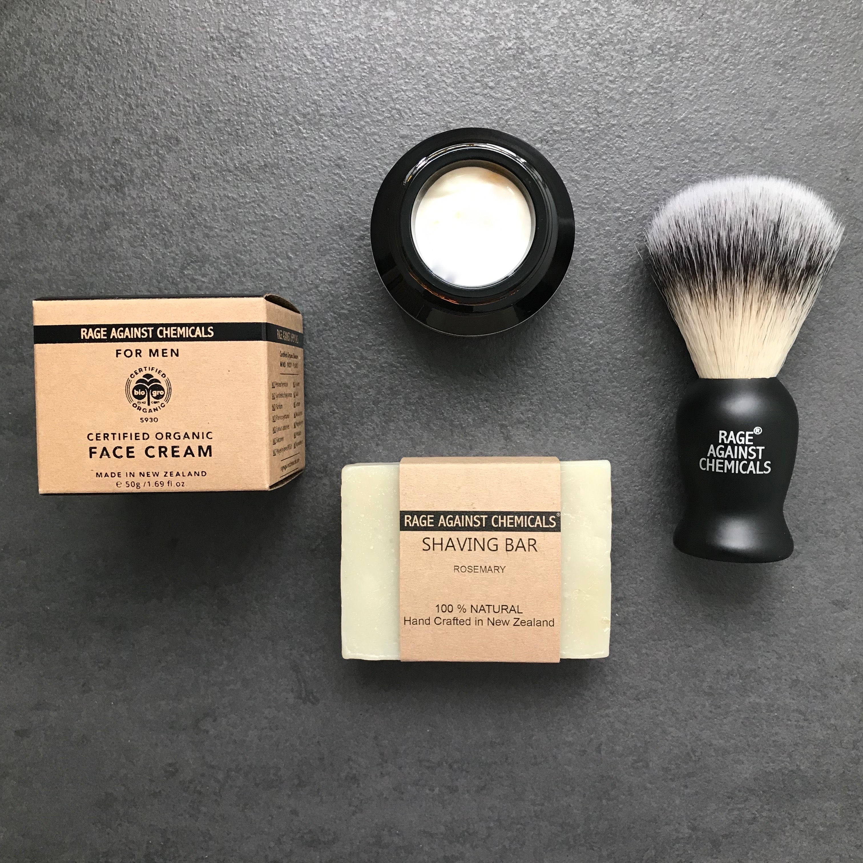 Shaving Brush, Bar & Face Cream Gift Set RAGE AGAINST