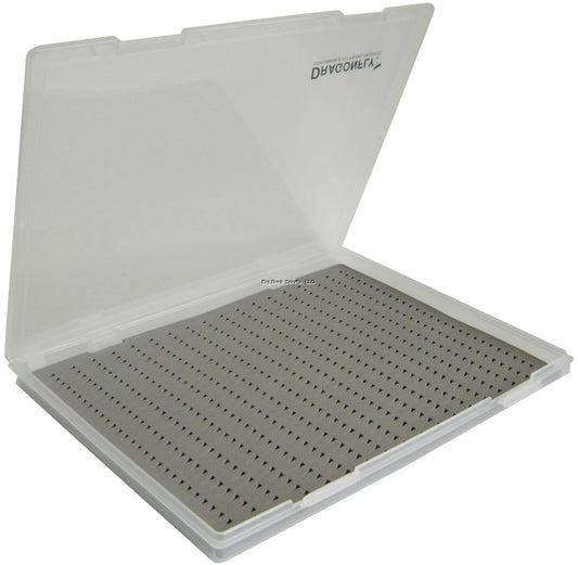 TFO Clear Fly Box With Slit Foam Large Holds 168 Flies