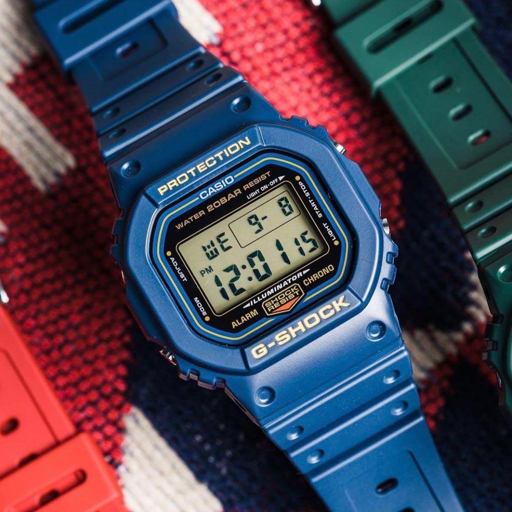 総合通販 G-SHOCK DW-5600RB-2JF ネイビー 腕時計 CASIO ...