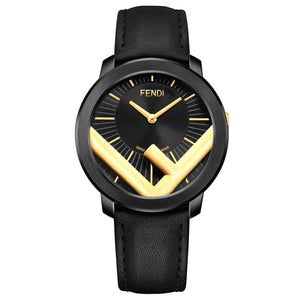 F215611600 Fendi Momento Bugs Eye Black Bracelet Mens Watch