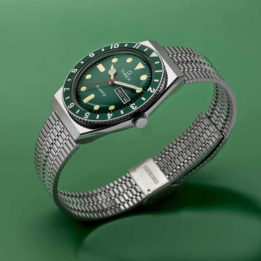 Q Timex Reissue Green Watch TW2U61700