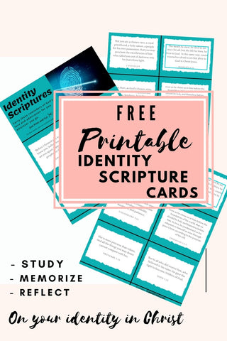 Identity Scriptures Bible Verses Quotes Printable 