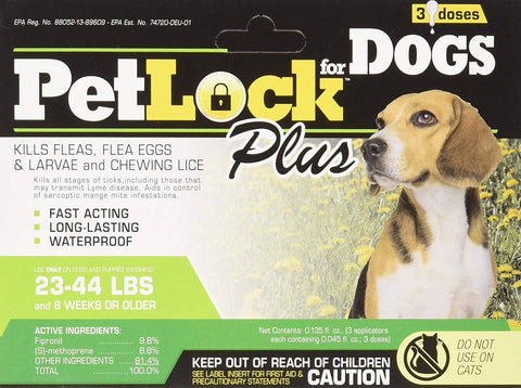 Petlock Plus Security Flea Repellent for Dogs S