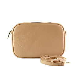 Pebbled grain leather and rose gold hardware.
