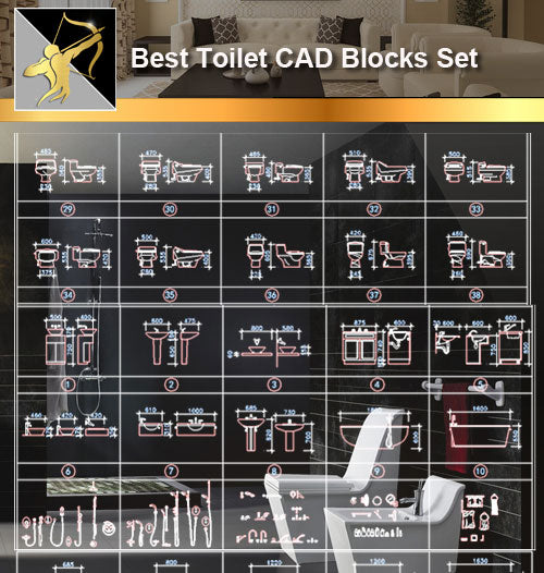 Restroom Autocad Drawings,Blocks,Details】