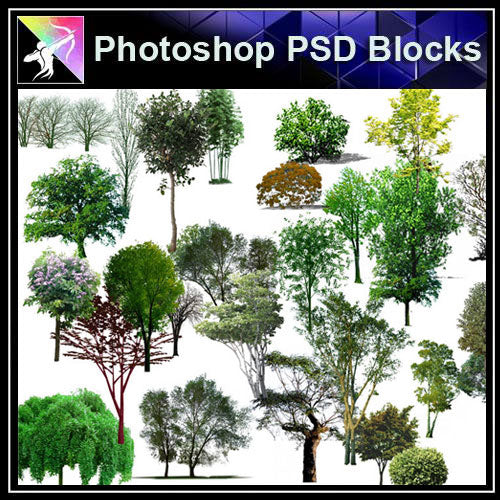 【Photoshop PSD Blocks】Landscape Tree PSD Blocks 2