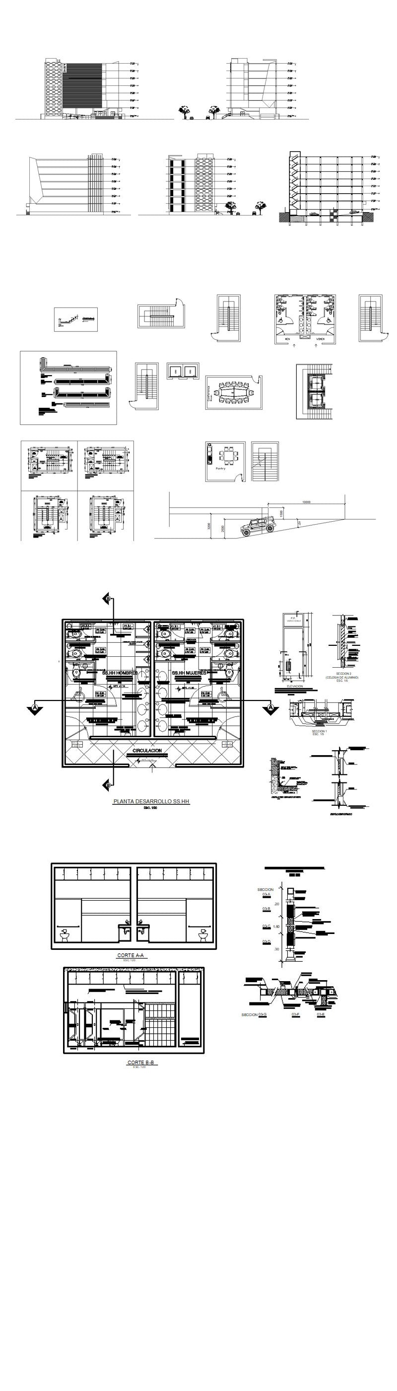 ★【Residential Building CAD Design Collection V.1】Layout,Lobby,Room design,Public facilities,Counter@Autocad Blocks,Drawings,CAD Details,Elevation