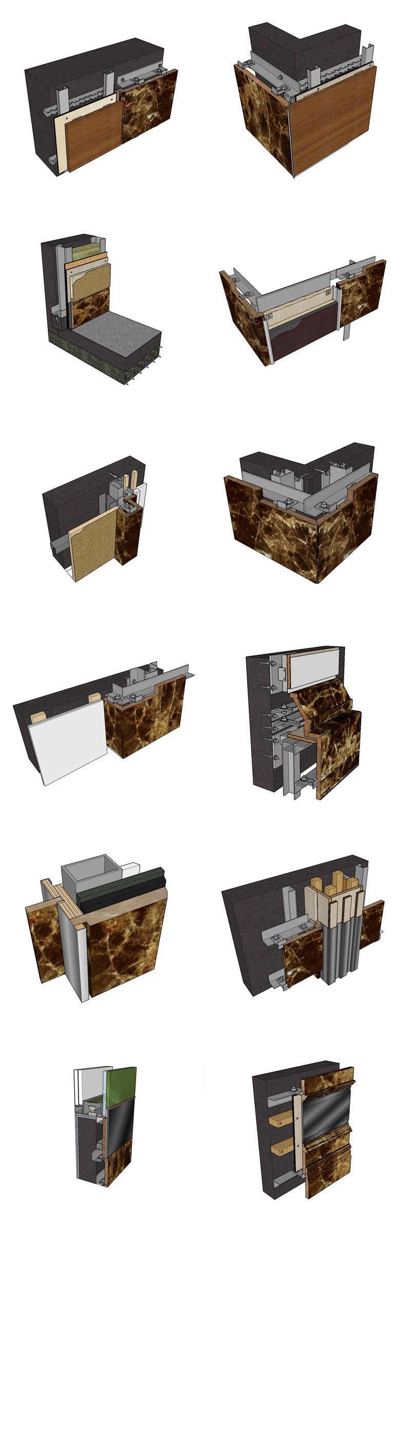 【Best 26 Types of Wall Details Sketchup 3D Detail Models】 (★Recommanded★)