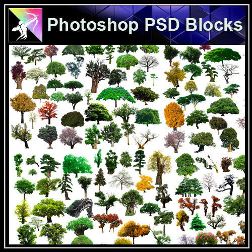 【Photoshop PSD Blocks】Landscape Tree PSD Blocks 15