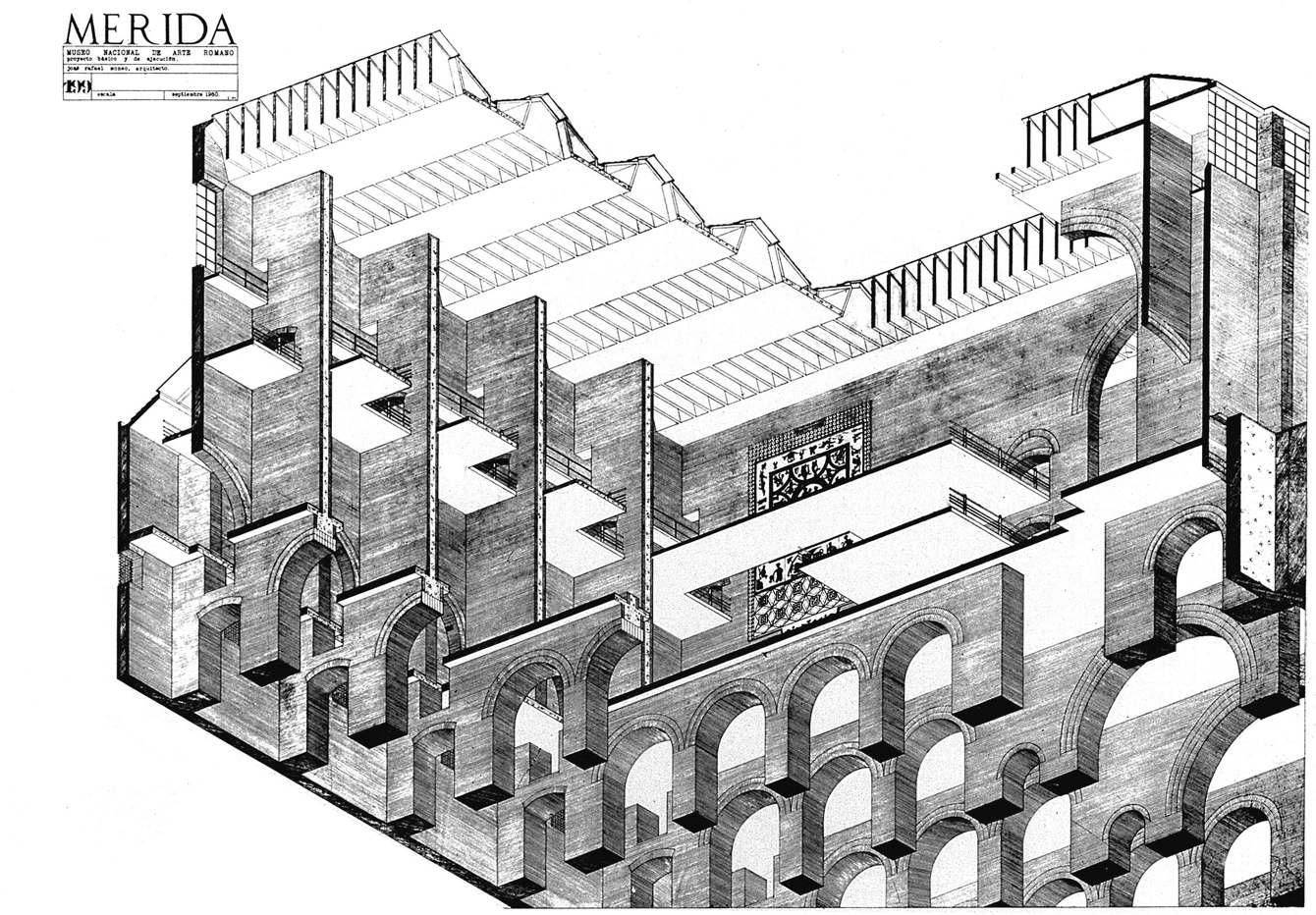 【Famous Architecture Project】Museum of Roman Art-Architectural CAD Drawings