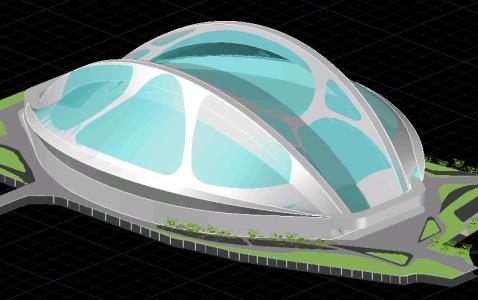 【Famous Architecture Project】Tokyo Olympic Stadium - Zaha Hadid 3d CAD Drawing-Architectural 3D CAD model