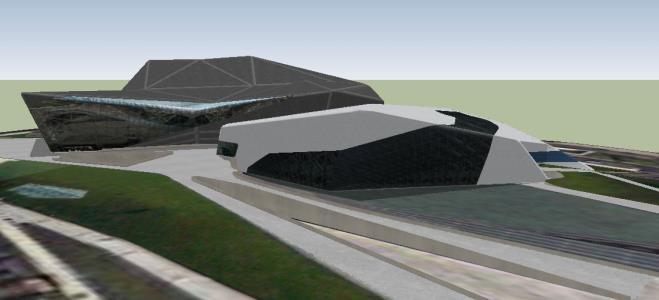 【Famous Architecture Project】Guangzhou opera Sketchup 3d model-Zaha Hadid architects-Architectural 3D model