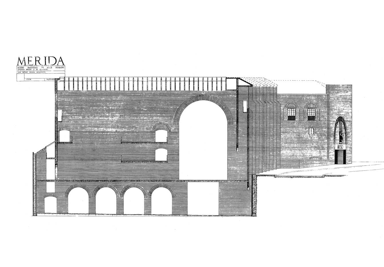 【Famous Architecture Project】Museum of Roman Art-Architectural CAD Drawings