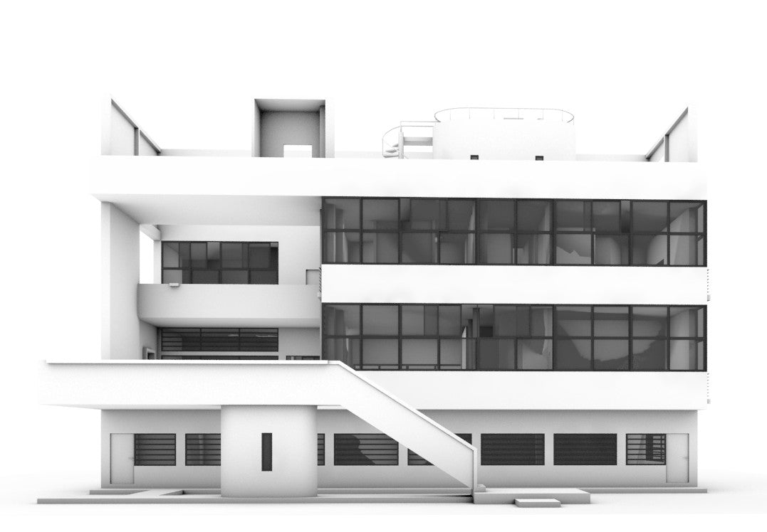 【Famous Architecture Project】Villa stein - le corbusier Sketchup 3d model-Architectural 3D CAD model