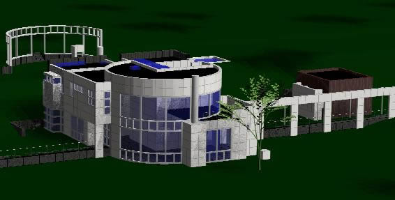 【Famous Architecture Project】3d Grottahouse - Richard Meier CAD 3D Model-Architectural CAD 3D Drawings