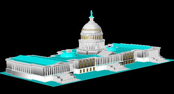 【Famous Architecture Project】Capitol CAD 3d-Architectural 3D CAD model