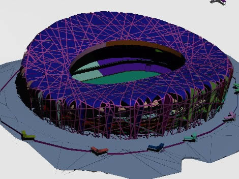 【Famous Architecture Project】Birds Nest Stadium Beijing 3d model-Architectural CAD 3D Drawings