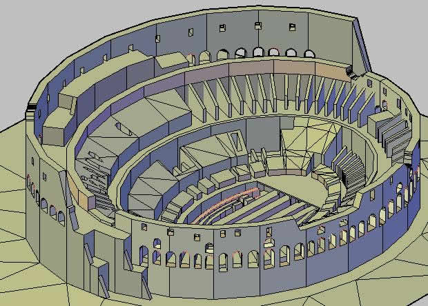 【Famous Architecture Project】Roman coliseum 3d CAD Drawing-Architectural 3D CAD model