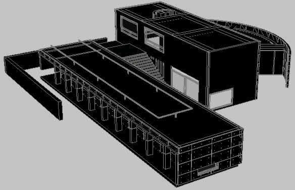 【Famous Architecture Project】Koshino house CAD 3D Drawing, ashiya, japan, by tadao ando, 1981-Architectural 3D CAD model