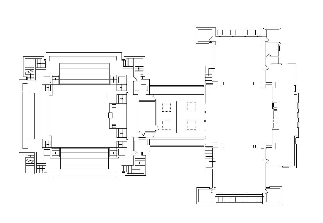 【Famous Architecture Project】Unity Temple-Frank Lloyd Wright-Architectural CAD Drawings