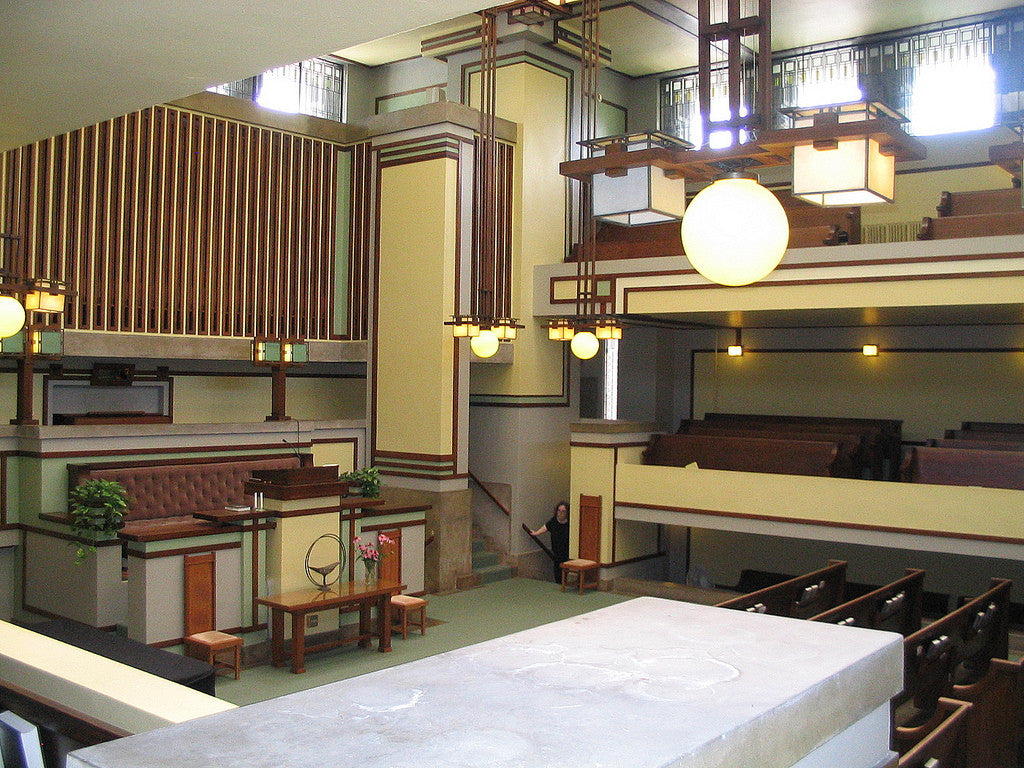 【Famous Architecture Project】Unity Temple-Frank Lloyd Wright-Architectural CAD Drawings