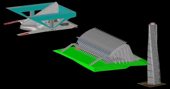 【Famous Architecture Project】Santiago calatrava 3d CAD Drawing-Architectural 3D CAD model