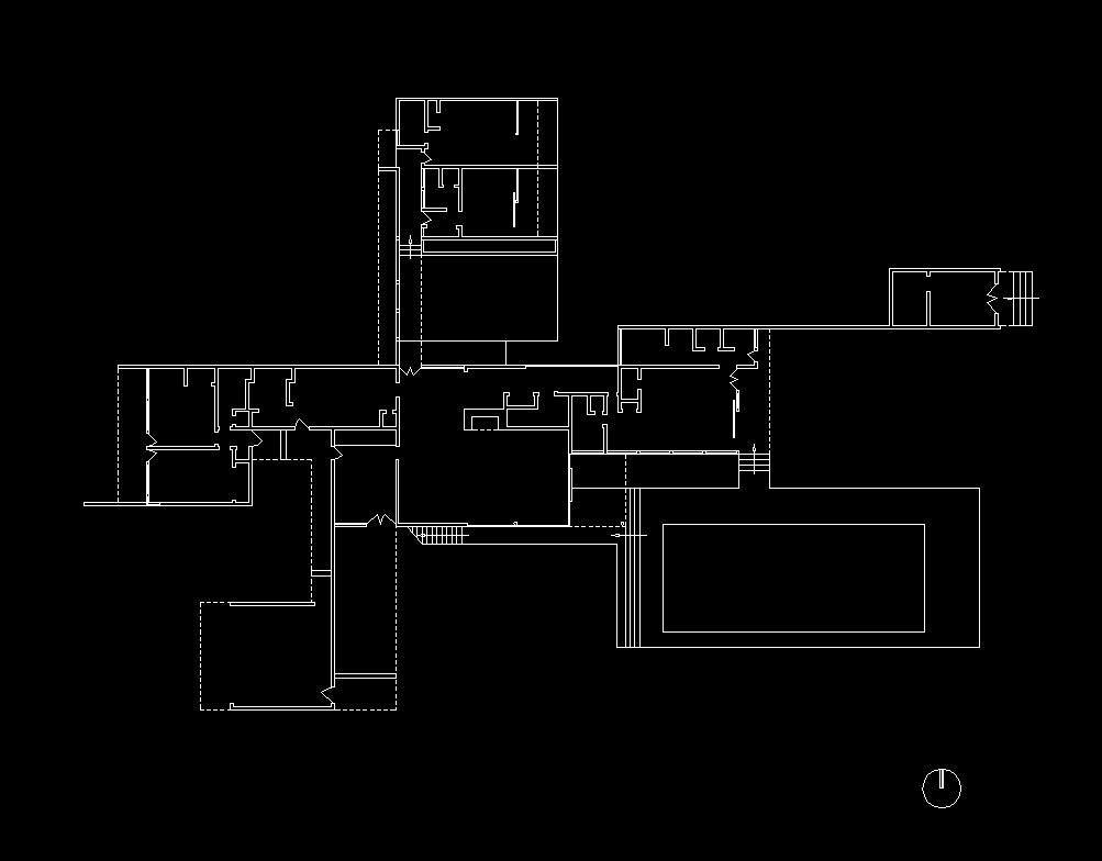 【Famous Architecture Project】Kaufumann Desert House-Richard Neutra in 1946-CAD Drawings
