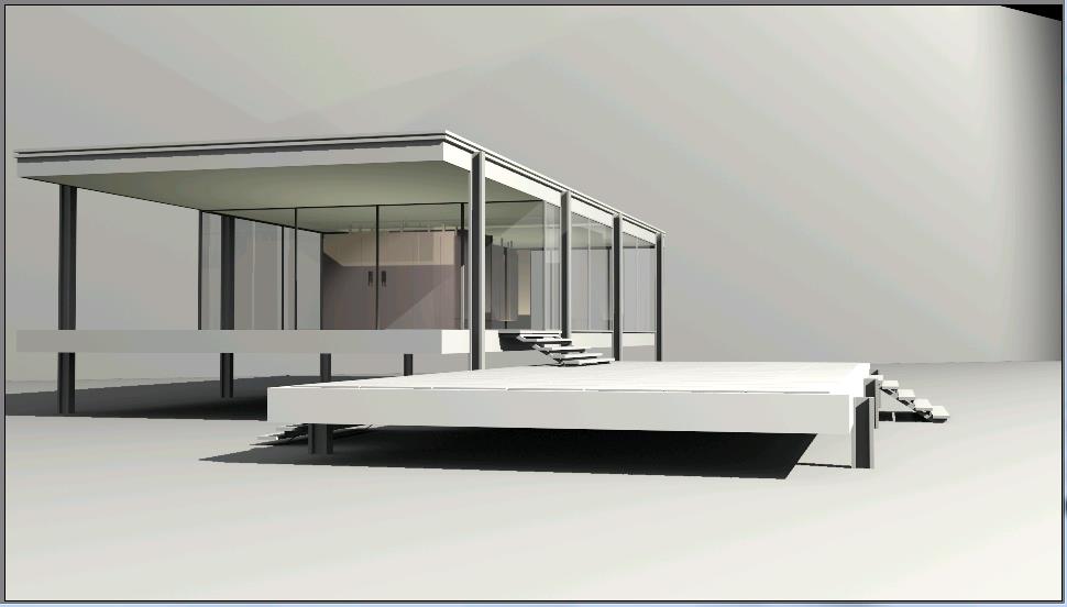 【Famous Architecture Project】Farnsworth house 3D Max model - ludwig mies van der rohe-Architectural 3D  model