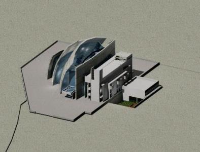 【Famous Architecture Project】Jubilee church CAD Drawing- Richard meier-Architectural 3D model
