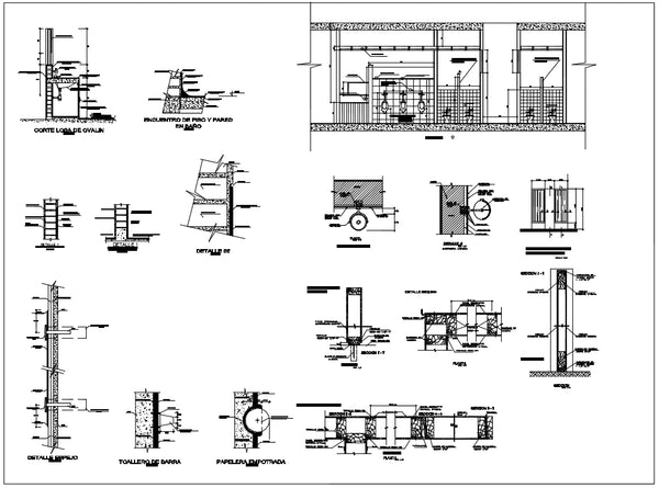 【CAD Details】Toilet Design CAD Details