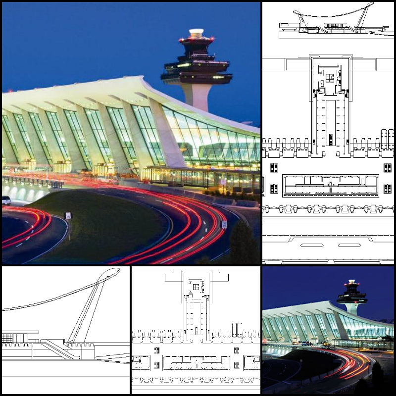 【Famous Architecture Project】Washington Dulles International Airport-CAD Drawings