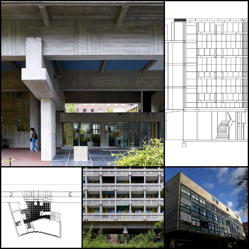 【Famous Architecture Project】Swiss Pavilion-Le Corbusier-CAD Drawings