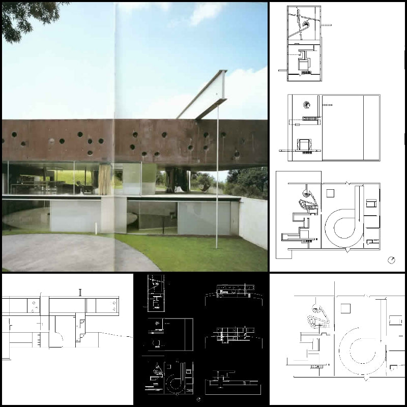 【Famous Architecture Project】Maison a Bordeaux-CAD Drawings