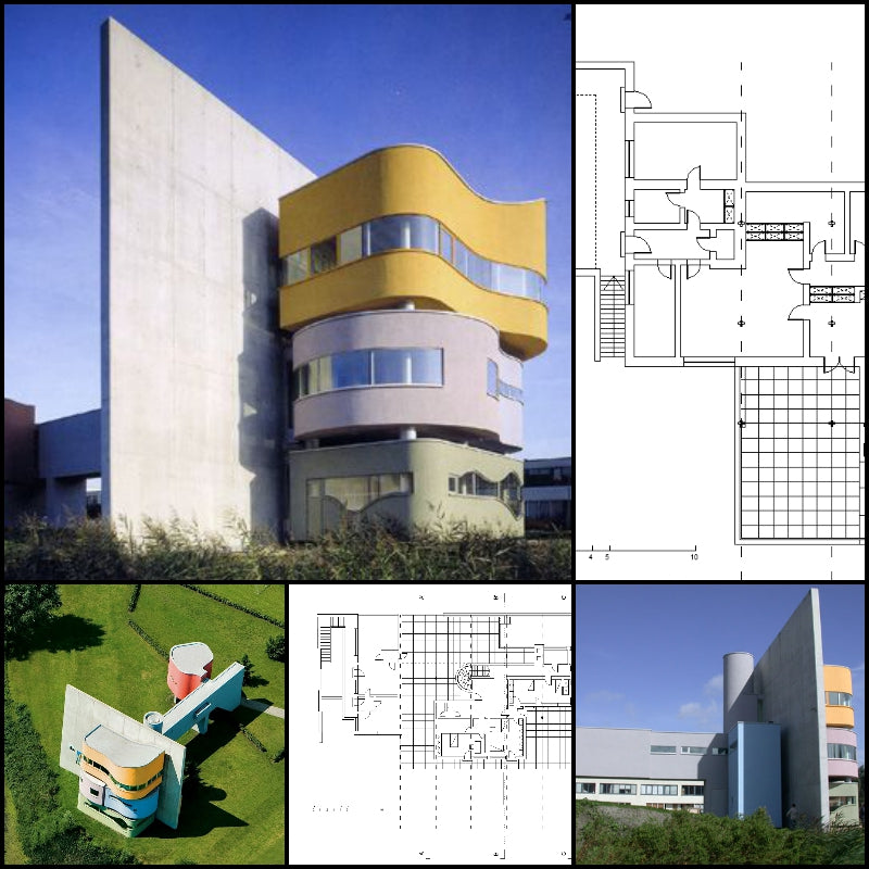 【Famous Architecture Project】Casa Media de John Hejduk-CAD Drawings