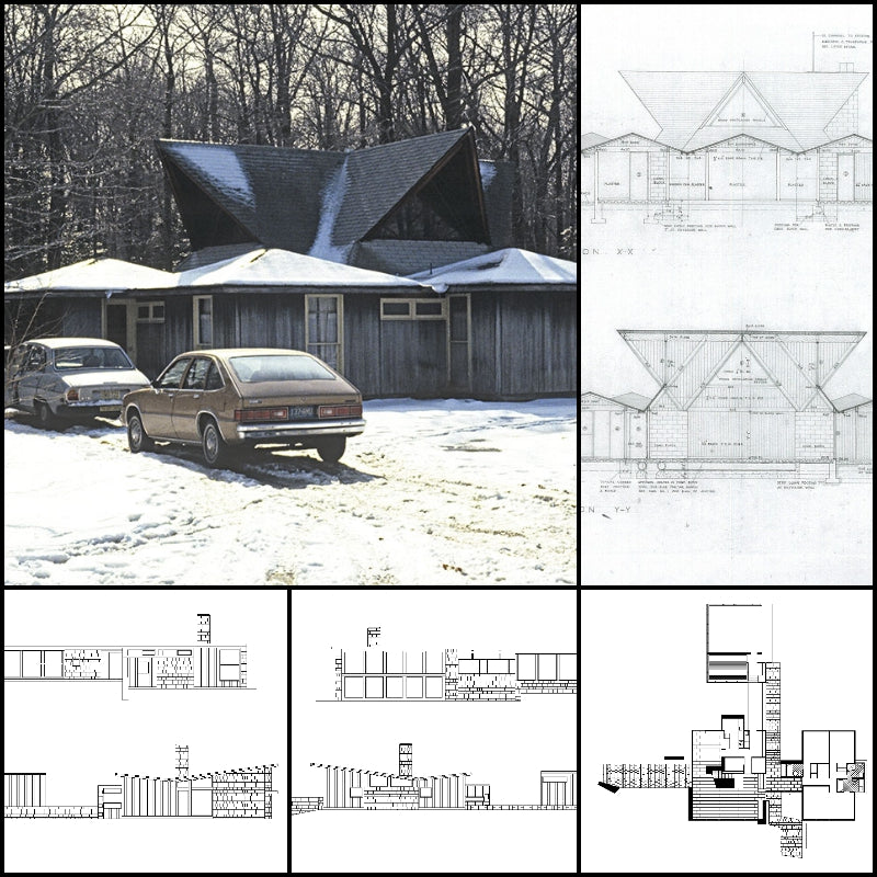 【Famous Architecture Project】Louis I. Kahn - Wiesshouse-CAD Drawings