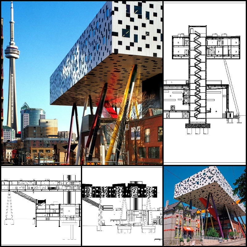【Famous Architecture Project】Ontario College of Art and Design University-CAD Drawings