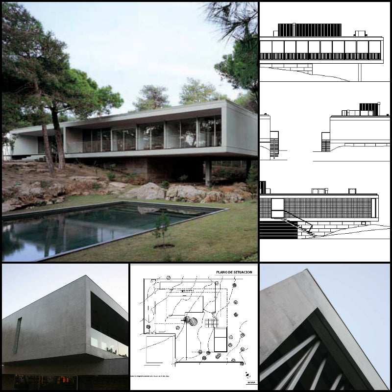 【Famous Architecture Project】House in Cascais-Eduardo Souto de Moura-Architectural CAD Drawings